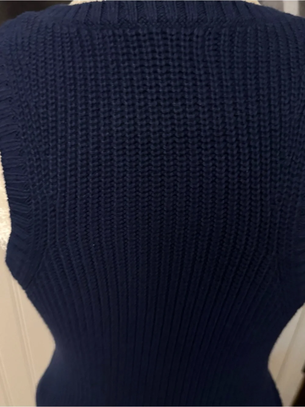Banana Republic Navy Women’s 100% Organic Cotton Sweater Tank Top Knit Size XS